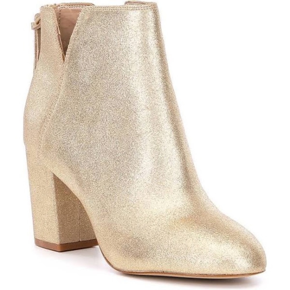 Aldo Dominicaa Suede Metallic Gold Booties